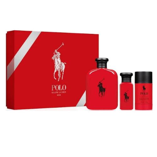 Polo Red Eau De Toilette 3 Piece Gift Set