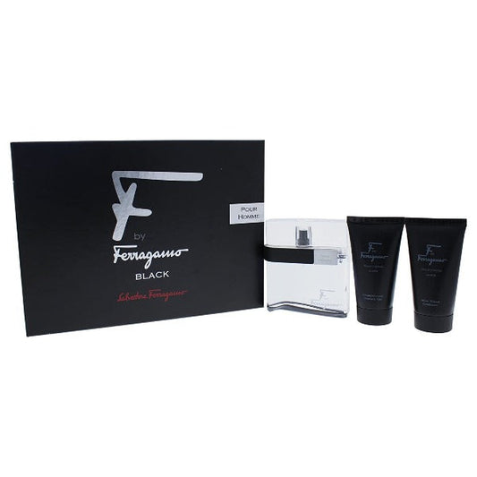 F By Ferragamo Pour Homme Black 3 Piece Gift Set