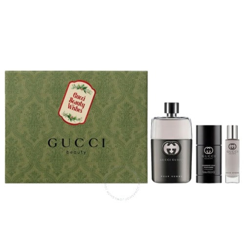 Gucci Guilty 3 Piece Gift Set For Men